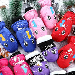 Kids Winter Snow Mittens Waterproof Warm Ski Gloves Unisex Cold Weather Gloves