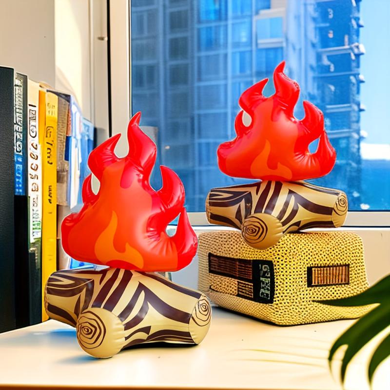 2pcs Inflatable Flame Decoration Props Christmas Flame Toys