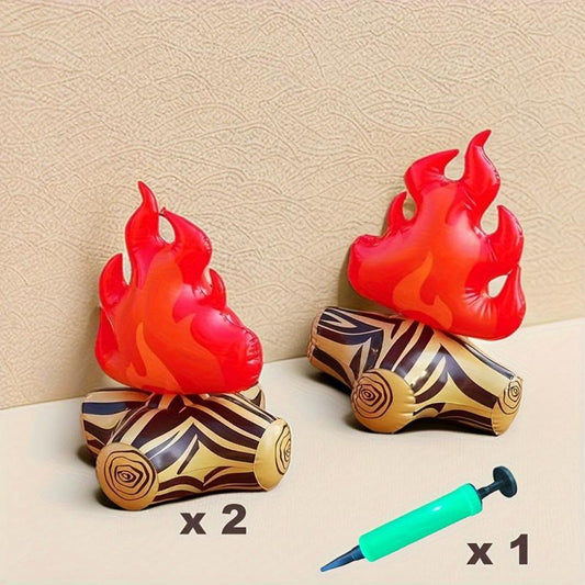 2pcs Inflatable Flame Decoration Props Christmas Flame Toys