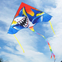 Triangle Polyester Wind Kite Shark Dinosaur Animal Kites