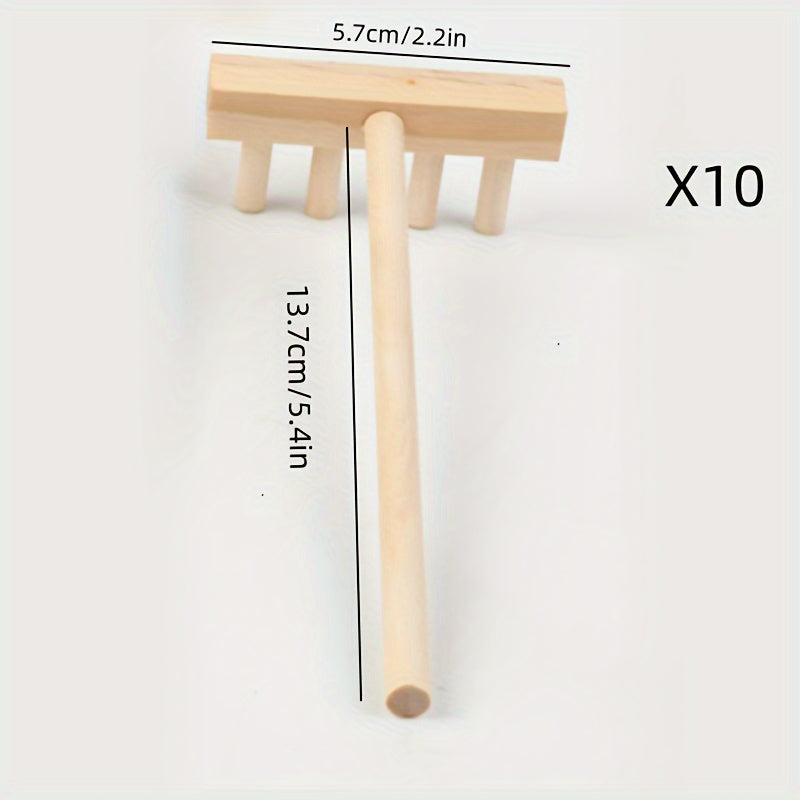 Small Bamboo Rake Crafts Mini Accessories Beach Play Tools Sand Table Rake