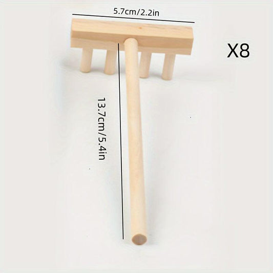 Small Bamboo Rake Crafts Mini Accessories Beach Play Tools Sand Table Rake