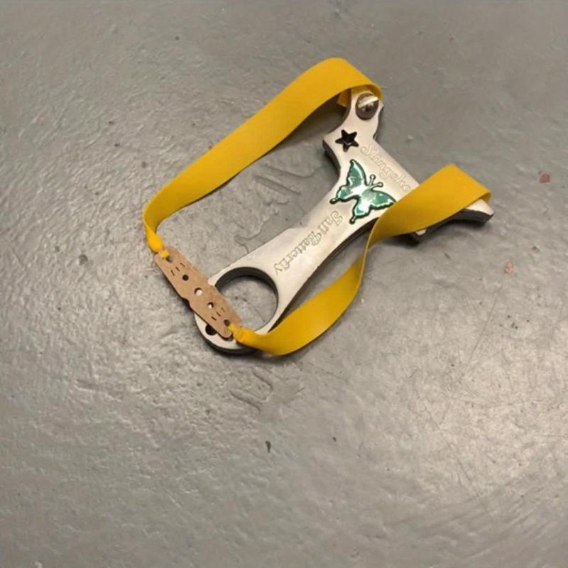 Slingshot Outdoor Butterfly Flat Leather Straight Plate