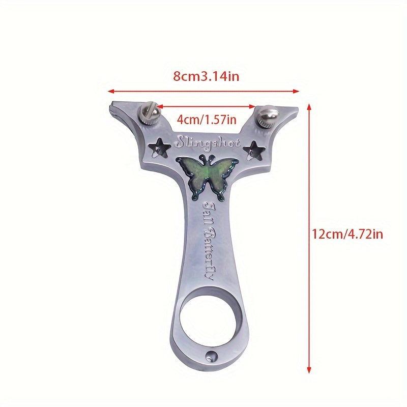 Slingshot Outdoor Butterfly Flat Leather Straight Plate
