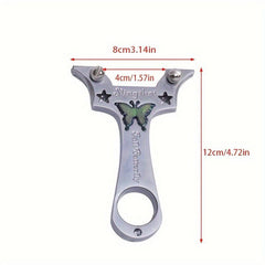 Slingshot Outdoor Butterfly Flat Leather Straight Plate