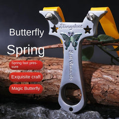 Slingshot Outdoor Butterfly Flat Leather Straight Plate