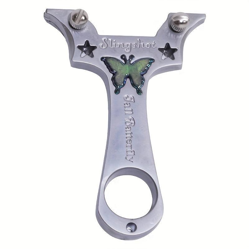Slingshot Outdoor Butterfly Flat Leather Straight Plate