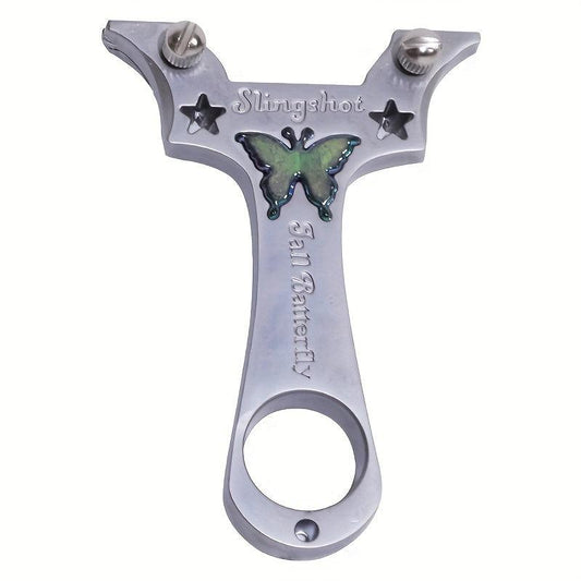 Slingshot Outdoor Butterfly Flat Leather Straight Plate
