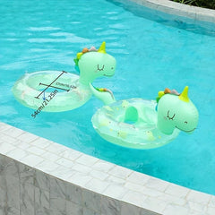 Little Dinosaur Swimming Ring for Kids Baby Swimming Seat Pool Toy