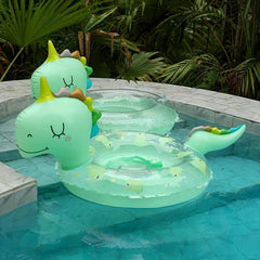 Little Dinosaur Swimming Ring for Kids Baby Swimming Seat Pool Toy