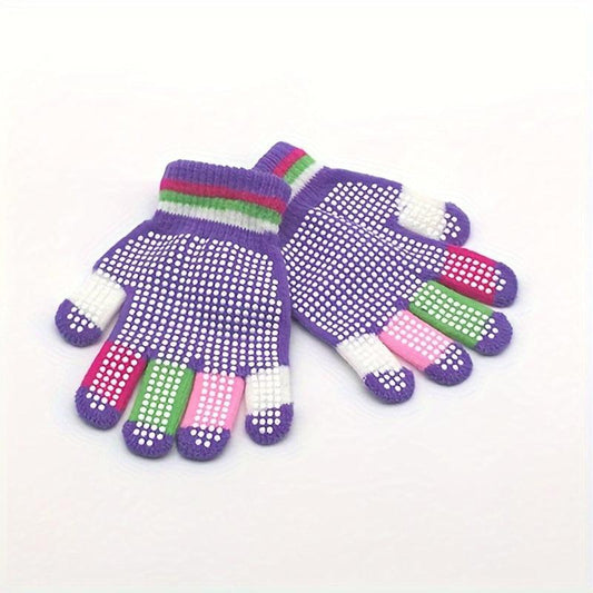 Anti Skid Magic Gloves Stretchy Winter Warm Knitted Gloves