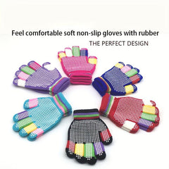 Anti Skid Magic Gloves Stretchy Winter Warm Knitted Gloves