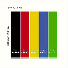 5-Piece Resistance Band Set for Exercise Fitness Gym Training