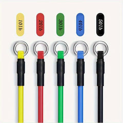Adjustable 11-Piece Fitness Elastic Tube Set with 5 Bands and Handles