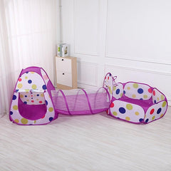 Baby Cartoon Children's Tent Game House Tunnel Ball Pool