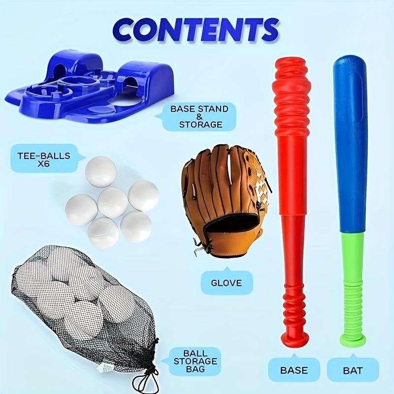T Ball Sets with Glove Tee Ball Set for Kids Toddler Baseball Toys