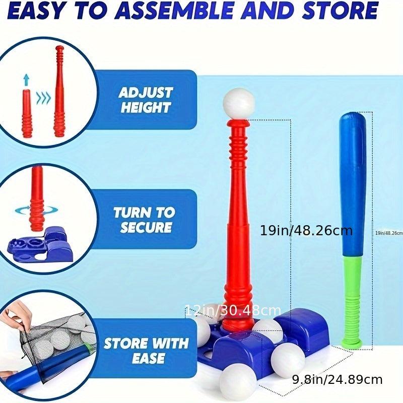 T Ball Sets with Glove Tee Ball Set for Kids Toddler Baseball Toys
