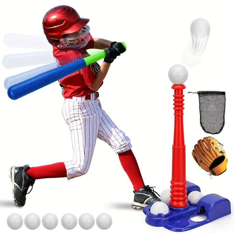 T Ball Sets with Glove Tee Ball Set for Kids Toddler Baseball Toys