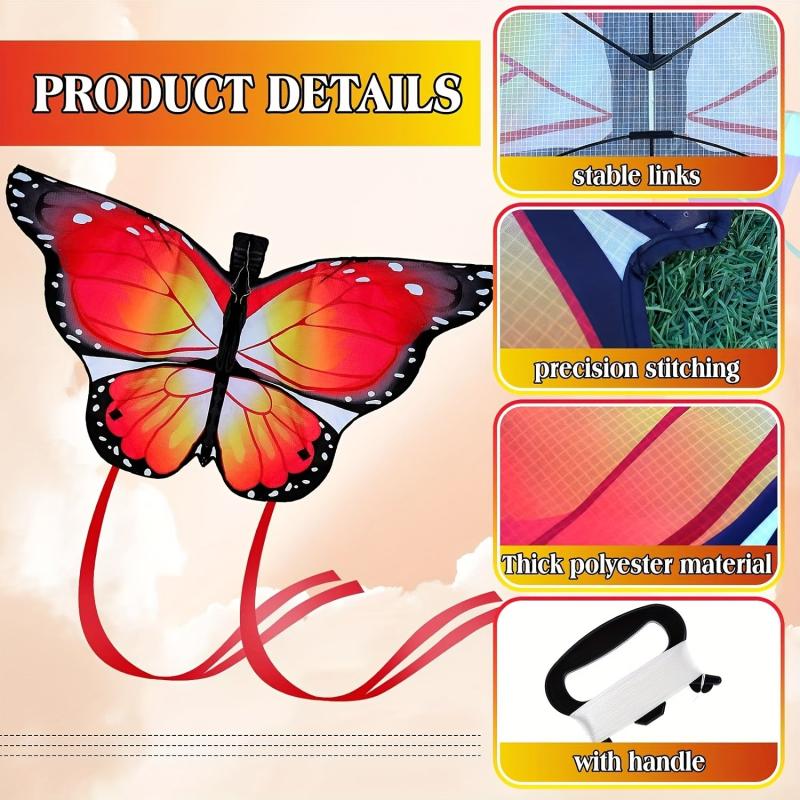Butterfly Kite Easy to Fly Large Kite Long Tail Giant Nylon Outdoor Game