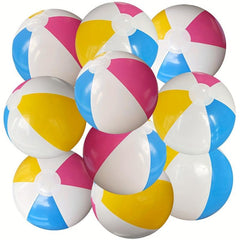 4pcs Inflatable Beach Balls with Pump for Pool Games Party Decorations