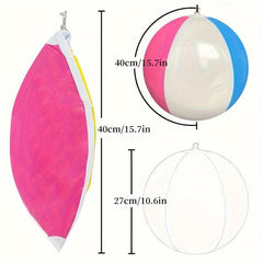 4pcs Inflatable Beach Balls with Pump for Pool Games Party Decorations