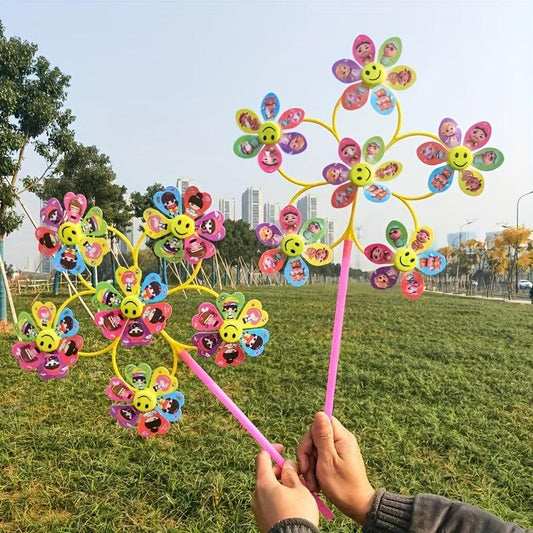 Luminous Toy Cartoon Spring Windmill Spring Toy for Kids
