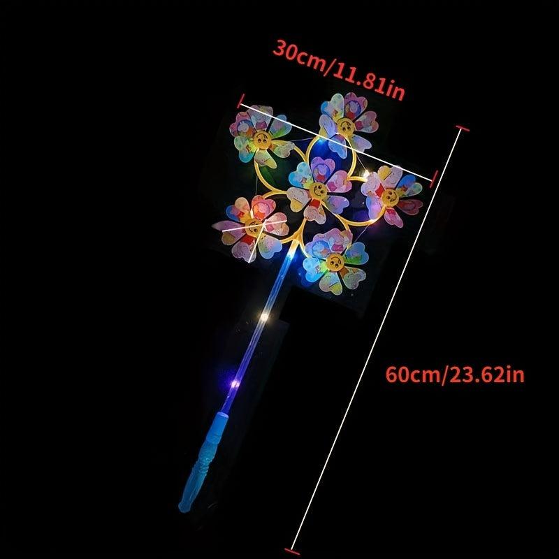 Luminous Toy Cartoon Spring Windmill Spring Toy for Kids