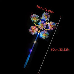 Luminous Toy Cartoon Spring Windmill Spring Toy for Kids