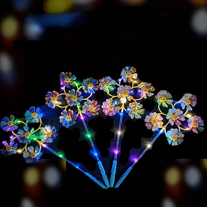 Luminous Toy Cartoon Spring Windmill Spring Toy for Kids