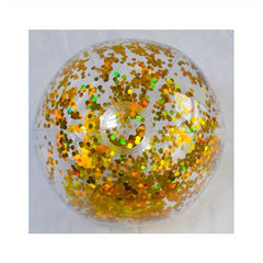 3 Pcs PVC Sequin Beach Ball Inflatable Transparent Toy