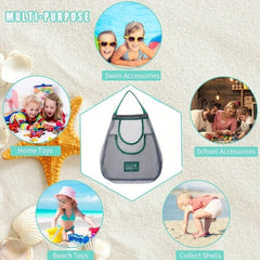 Beach Treasure Mesh Shovel & Bag Set - Shell Collecting Sand Sifting