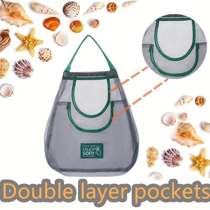 Beach Treasure Mesh Shovel & Bag Set - Shell Collecting Sand Sifting