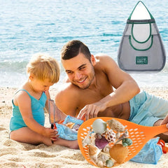 Beach Treasure Mesh Shovel & Bag Set - Shell Collecting Sand Sifting