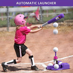 2in1 T Ball Sets For Kids 3 5 5 8 Tee Ball Set With Automatic Pitching Machine