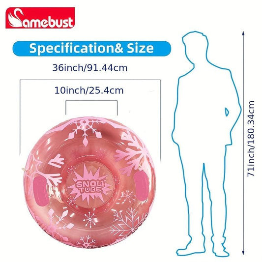 Inflatable Skiing Ring Pink Sequins 91