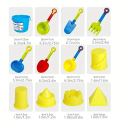 Children's Beach Toy Set - 14pcs Outdoor Activity Tool Set for Kids