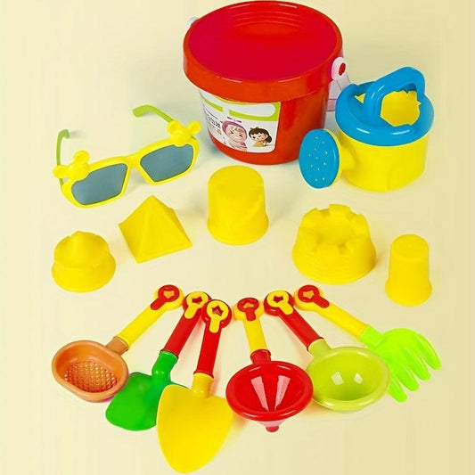 Children's Beach Toy Set - 14pcs Outdoor Activity Tool Set for Kids