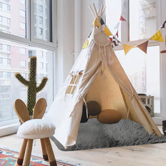 Soft Velvet Rectangle Rug Area Rug for Kids Play Tent Mat Pad