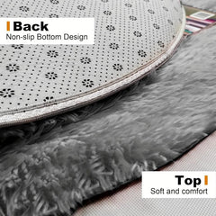 Soft Velvet Rectangle Rug Area Rug for Kids Play Tent Mat Pad