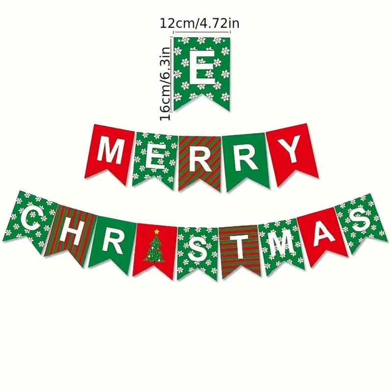 20pcs Christmas Snowflake Pull Flag Snowman Elk Bell Spiral Ornament Set