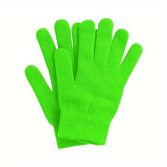 Stretchy Mittens Sports Knit Gloves Unisex Winter Elastic Warm Mittens