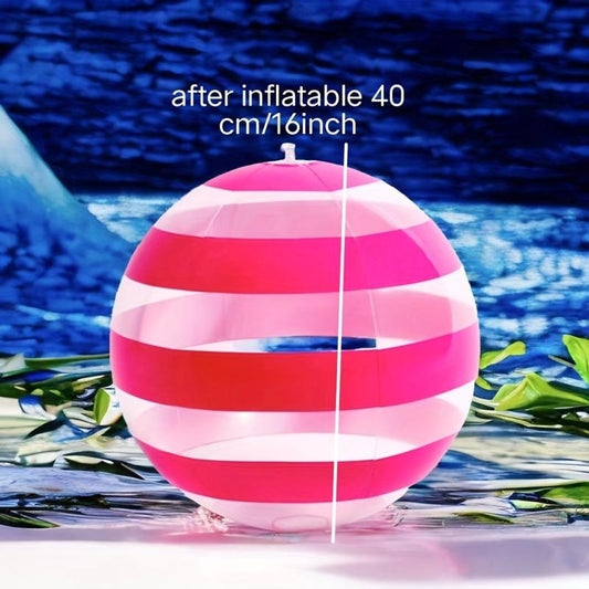 4PCS Beach Ball Set for Pool or Beach, 40-64 cm, Four Colors, Rainbow Design
