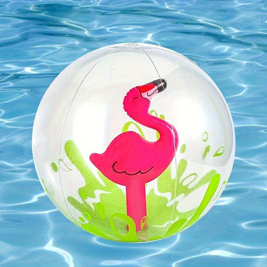 1pc Inflatable Beach Ball Unicorn Flamingo Cartoon Design Medium Ball