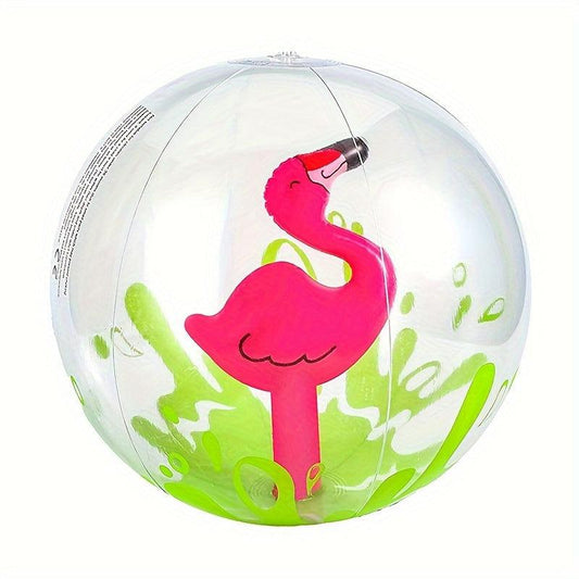 1pc Inflatable Beach Ball Unicorn Flamingo Cartoon Design Medium Ball
