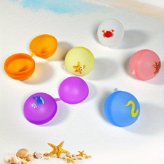 3Pcs Random Marine Cartoon Water Ball Reusable Water Battle Decompression Toy