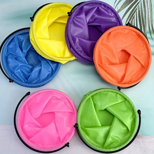 1pc Folding Beach Sand Bucket For Children Outdoors Gift