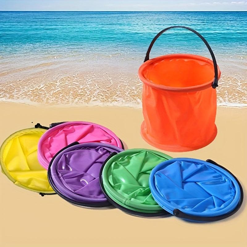 1pc Folding Beach Sand Bucket For Children Outdoors Gift