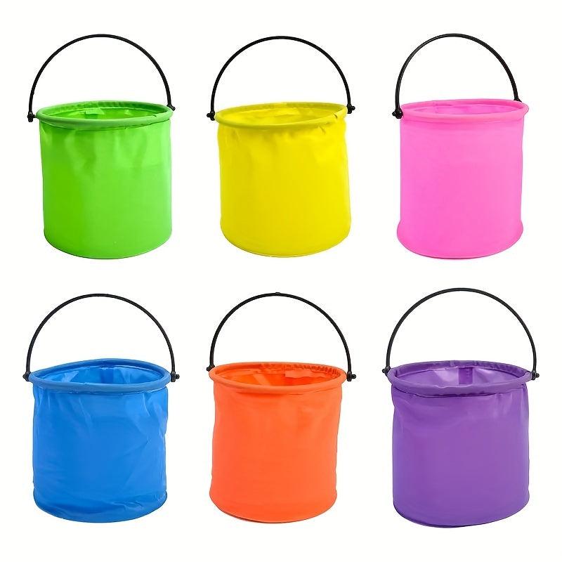 1pc Folding Beach Sand Bucket For Children Outdoors Gift