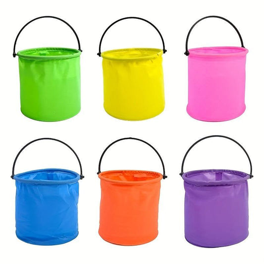 1pc Folding Beach Sand Bucket For Children Outdoors Gift