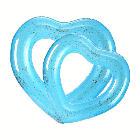 Heart-shaped Sequined Swimming Ring PVC Floating Row Water Toy